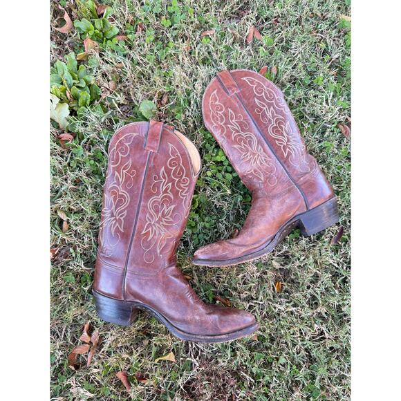 RARE Vintage Justin Boots Cowhide Leather 8.5 D main image 4